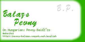 balazs pevny business card